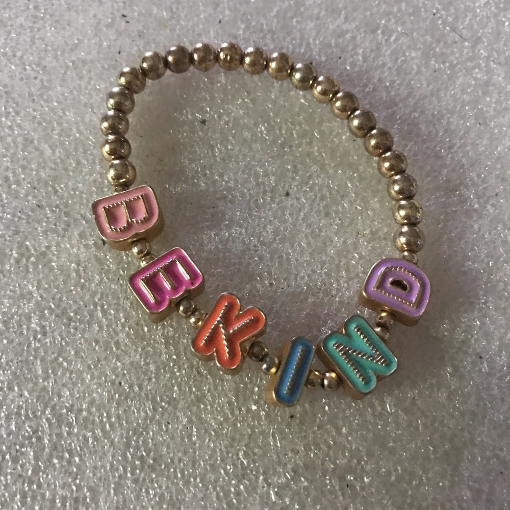 Be Kind Kids Multicolor Letter Bead Stretch Bracelet